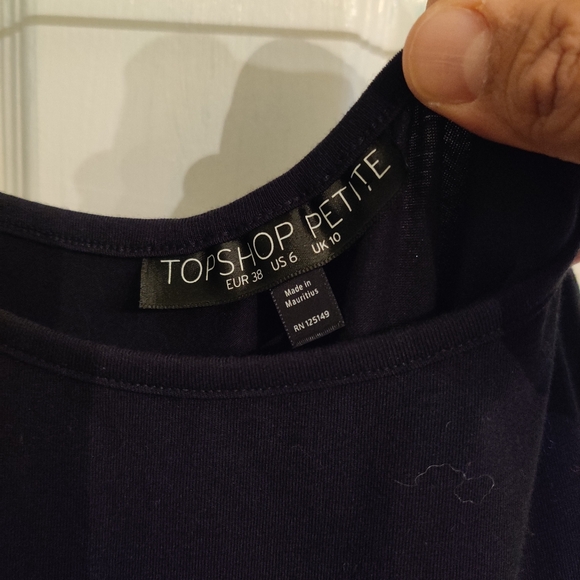 Topshop Petite Size 6 Black Tank dress with Tulle - Picture 3 of 3